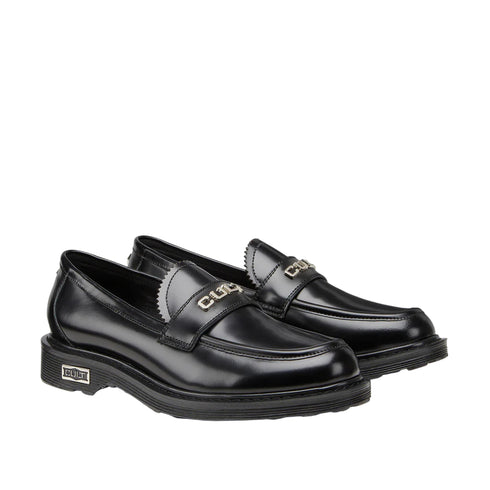 Mocassino Donna in pelle spazzolata, con suola in gomma e targhetta logo